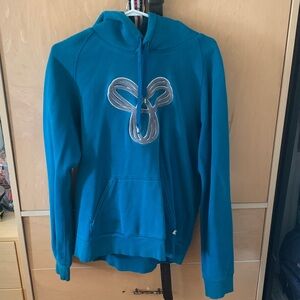 TNA Turquoise Hoodie with Metallic Accent